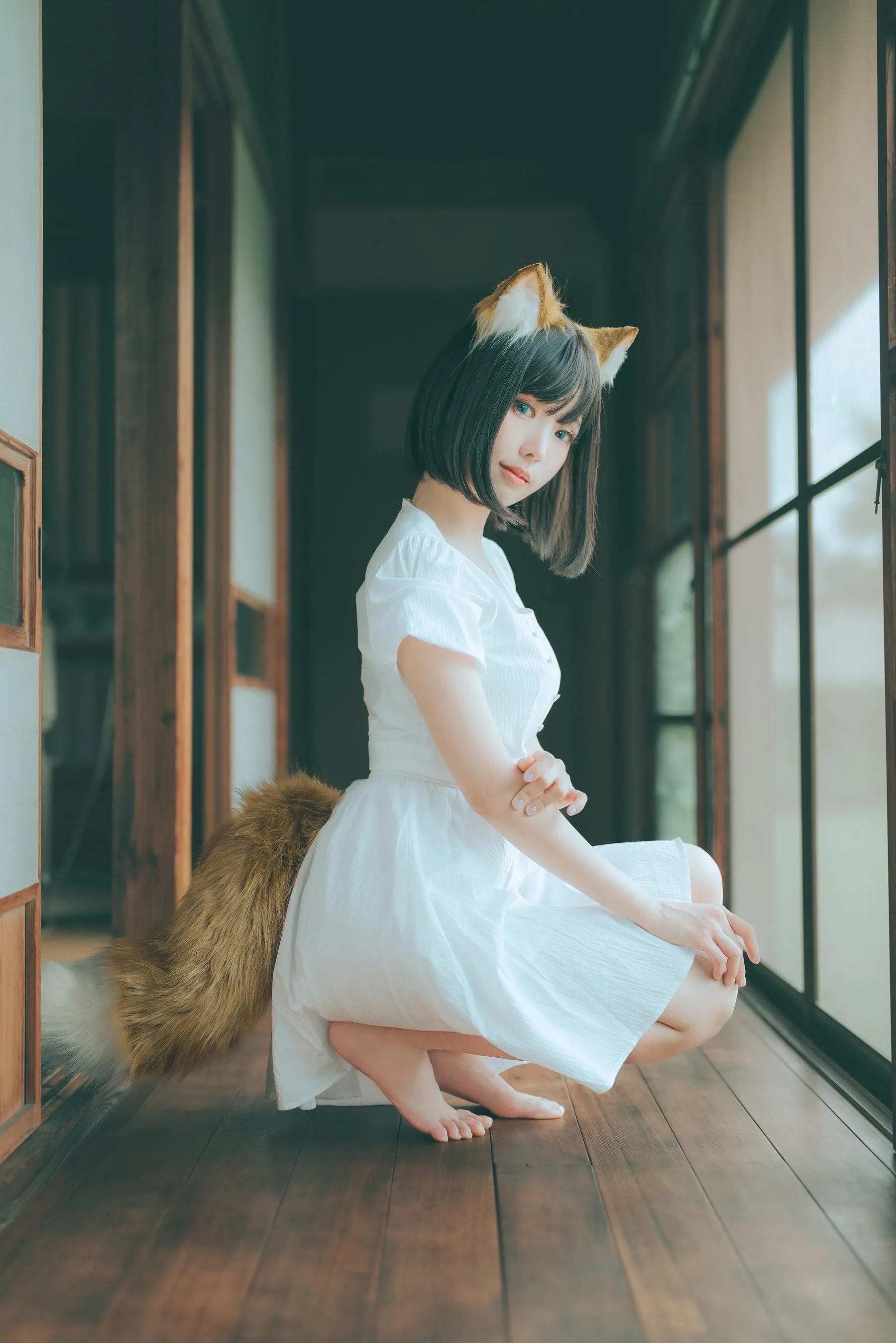 ElyEE子 – NO.114 2023.July B-Dongitsune ~White dress 白洋裝狐少女 [60P]插图1